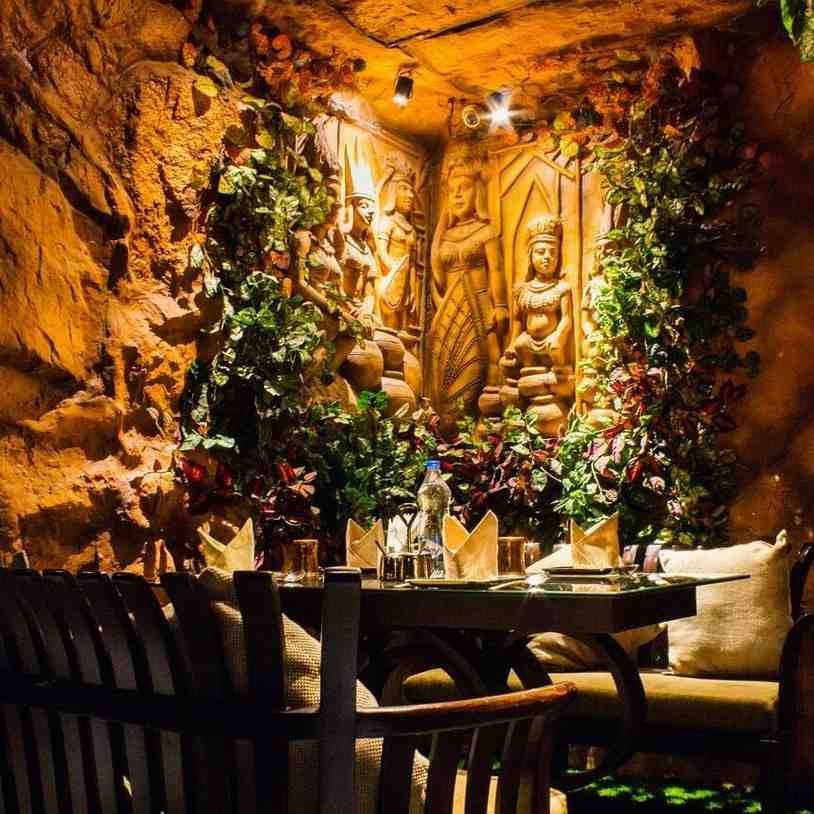 Spice Caves - Cave-themed restaurant with unique elevated seating perfect for couples hangouts.