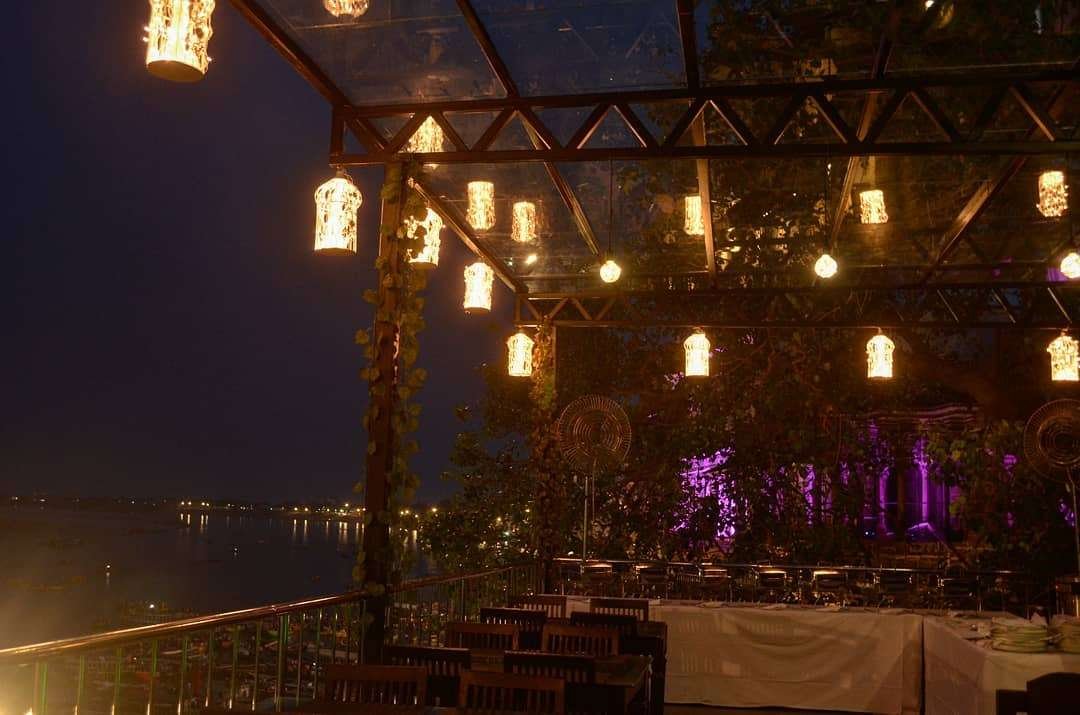 Dolphin Restaurant - Rooftop restaurant for couples with Ganga views in Varanasi.