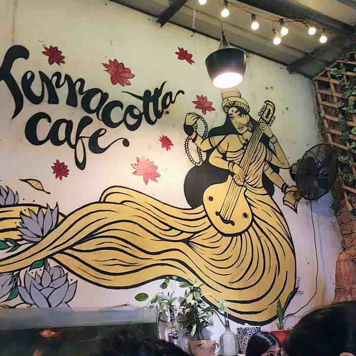 Terracotta Cafe - A women-owned cafe with a great vibe for couples in Assi, Varanasi.