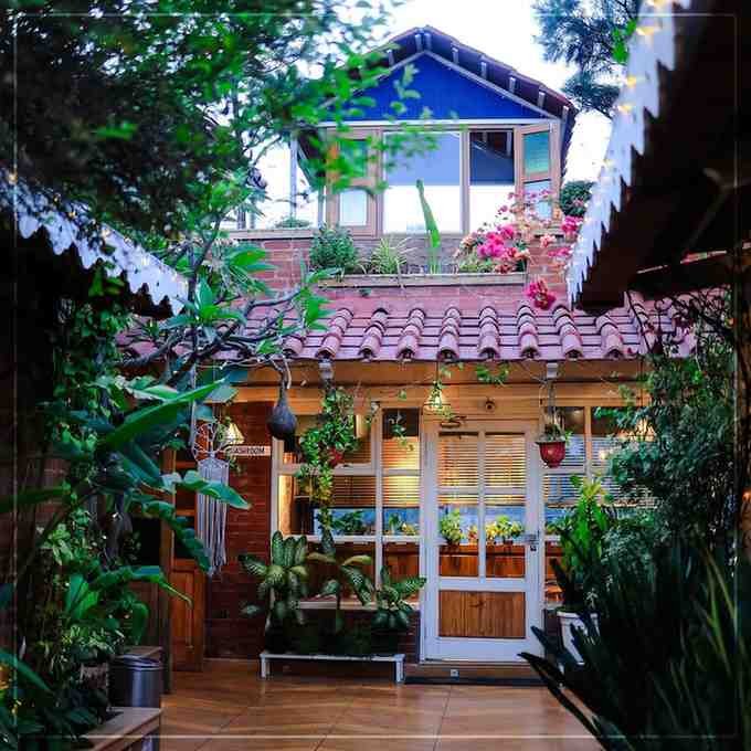 Cafe Repertwahr - Green aesthetic cafe with books perfect for couples in Indiranagar, Lucknow.