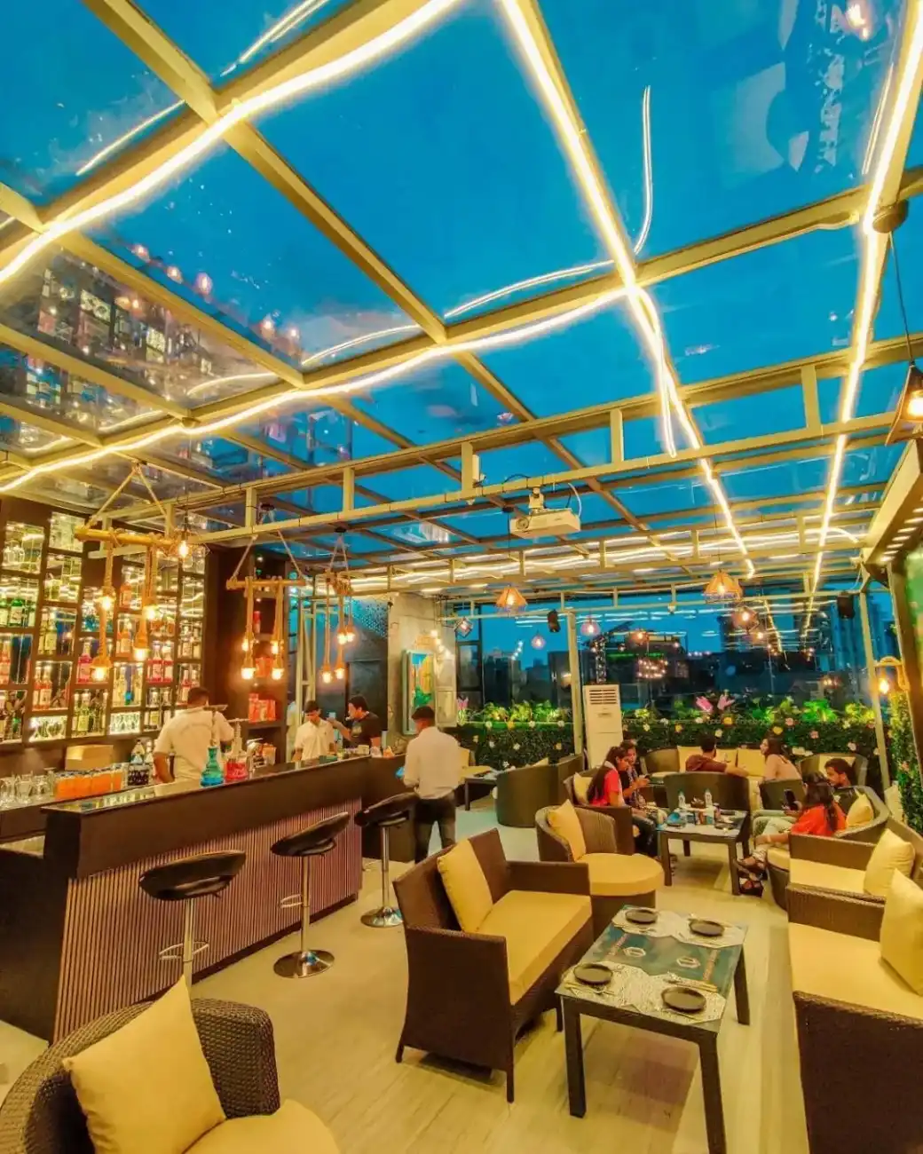 La Letizia - A rooftop cafe with beautiful ambiance and cabana seating perfect for couples in Park Circus.