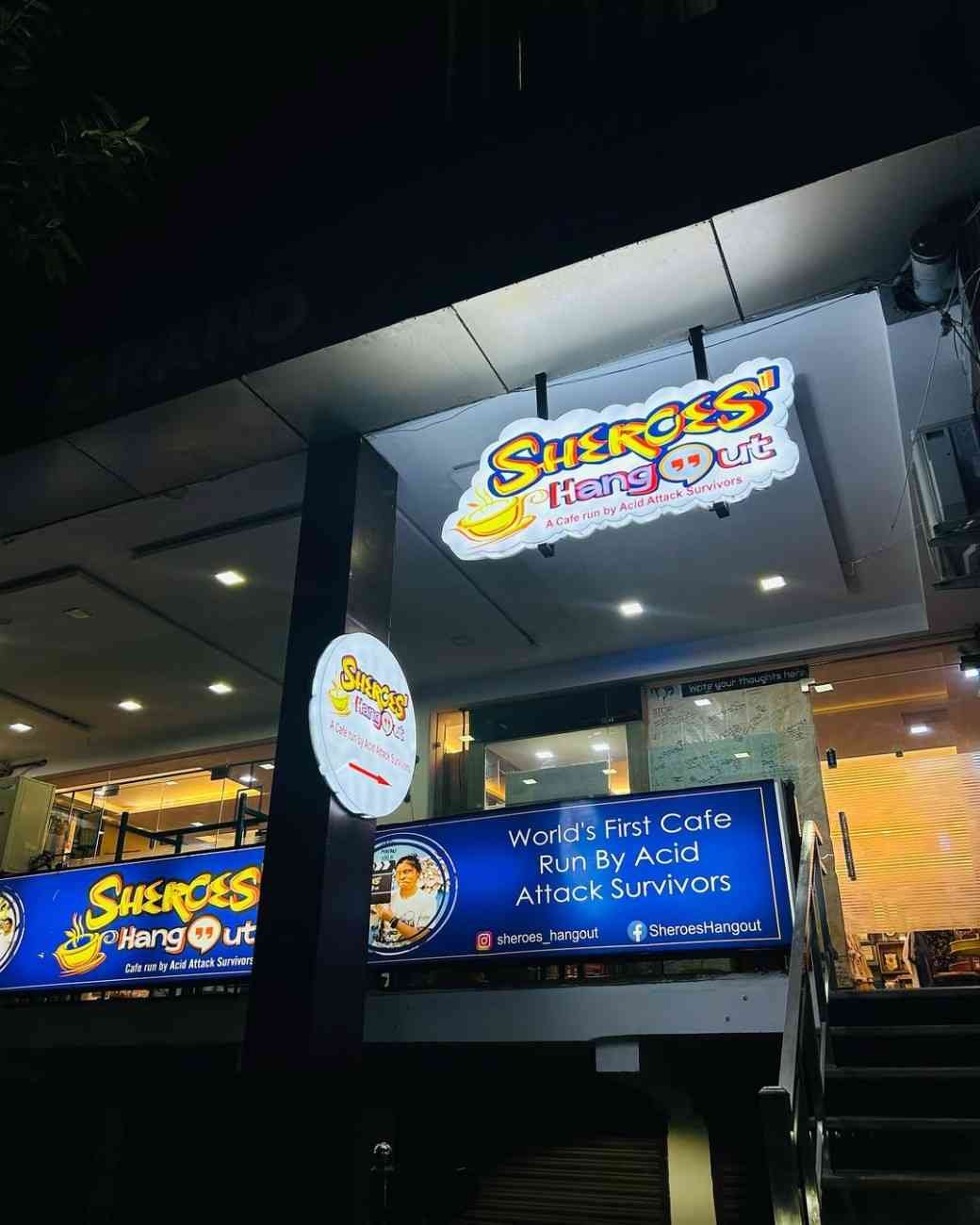 Sheroes Hangout - Purpose-driven cafe run by acid attack survivors for couples in Gomti Nagar, Lucknow.