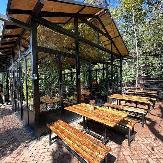 Green House Bistro - An absolute hidden gem with glasshouse dining surrounded by greenery perfect for couples.