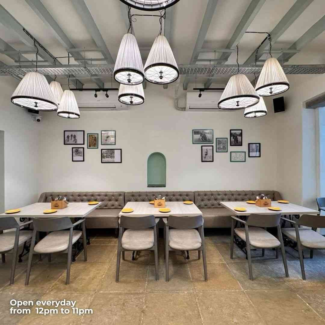 Ciclo Café - Quirky cycling-themed cafe with Italian specialties perfect for couples.