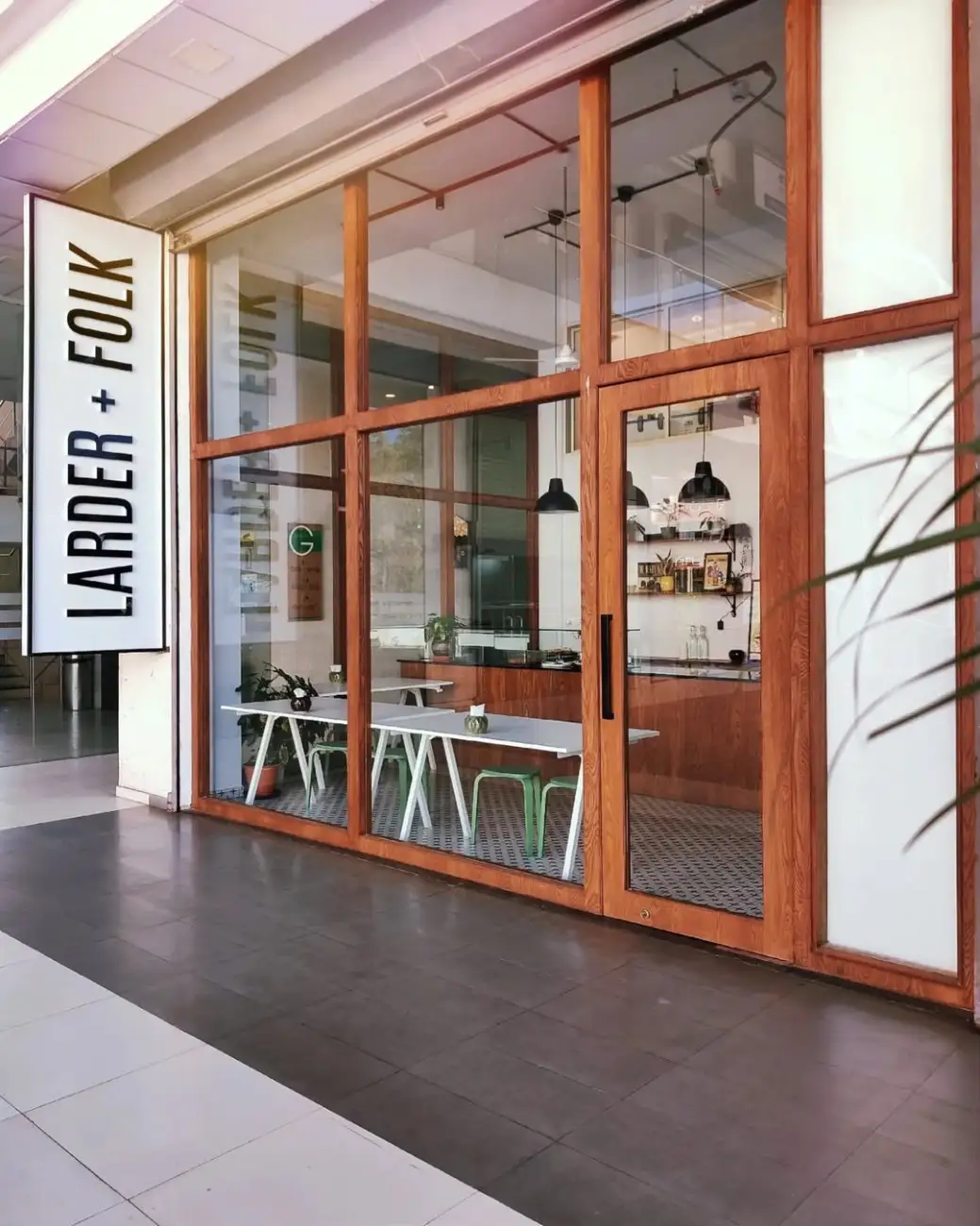 Larder and Folk - A colorful and vibrant cafe in a beautiful old building.