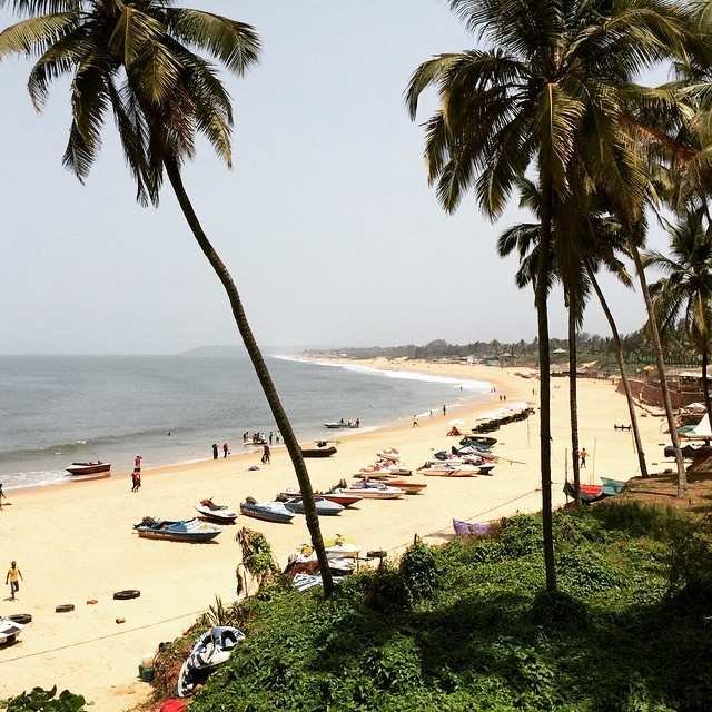 Sinquerim Beach - A tranquil and less crowded beach near Fort Aguada.