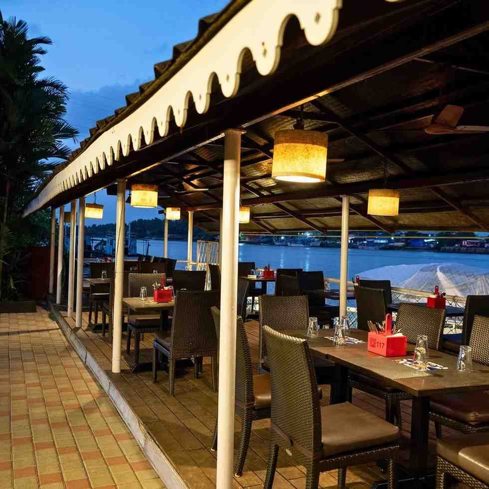 The Fishermans Wharf - Romantic riverside dining with live music and Goan seafood.