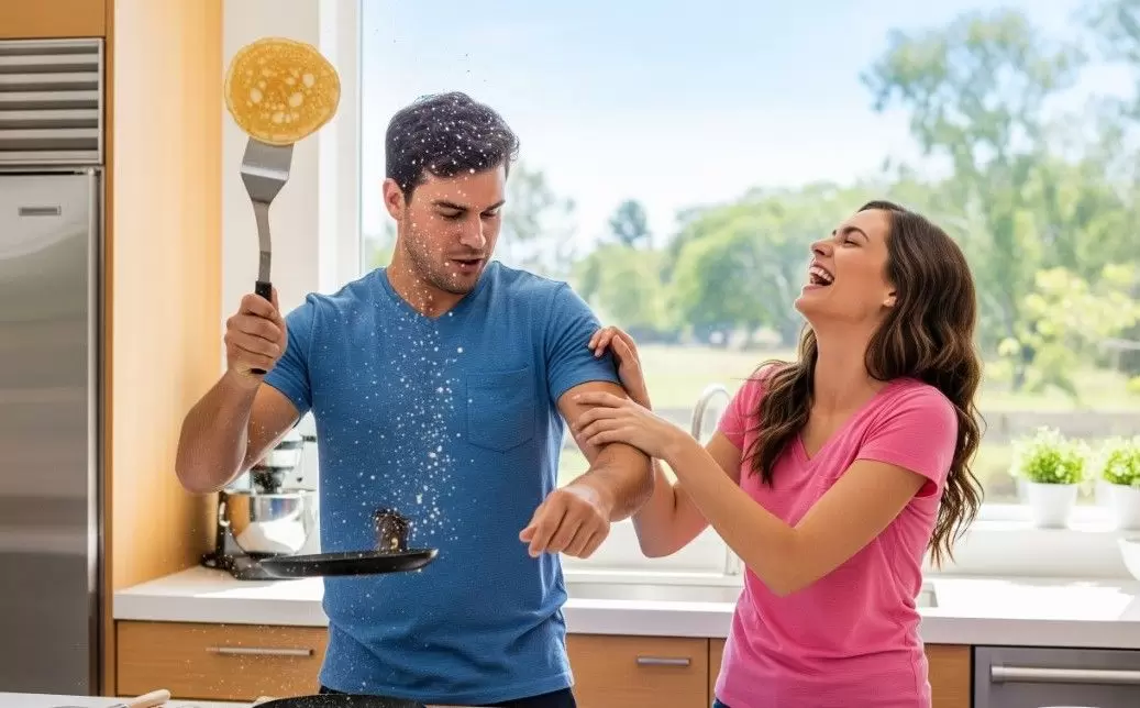 A happy couple on an adventure, representing couple challenges.
