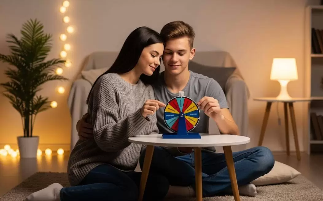 Wheel spin game for couples