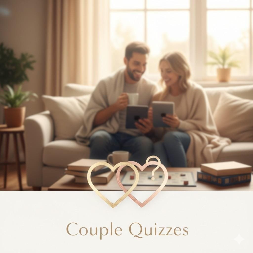 Couple taking quiz together