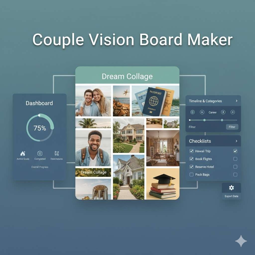 Free Couple Vision Board Maker - Manifest Dreams Together