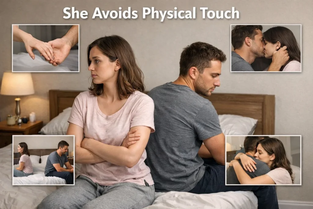  She Avoids Physical Touch