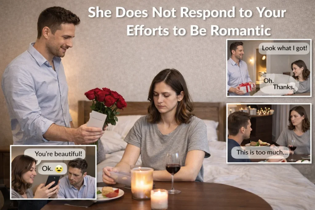 She Does Not Respond to Your Efforts to Be Romantic
